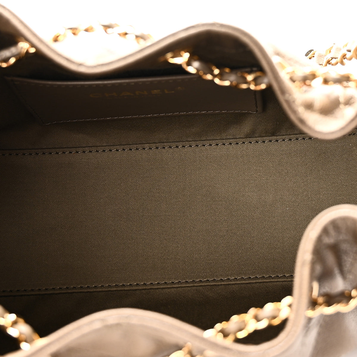 Chanel Caviar Quilted Mini Chanel 25 Handbag Dark Khaki 5 of 10