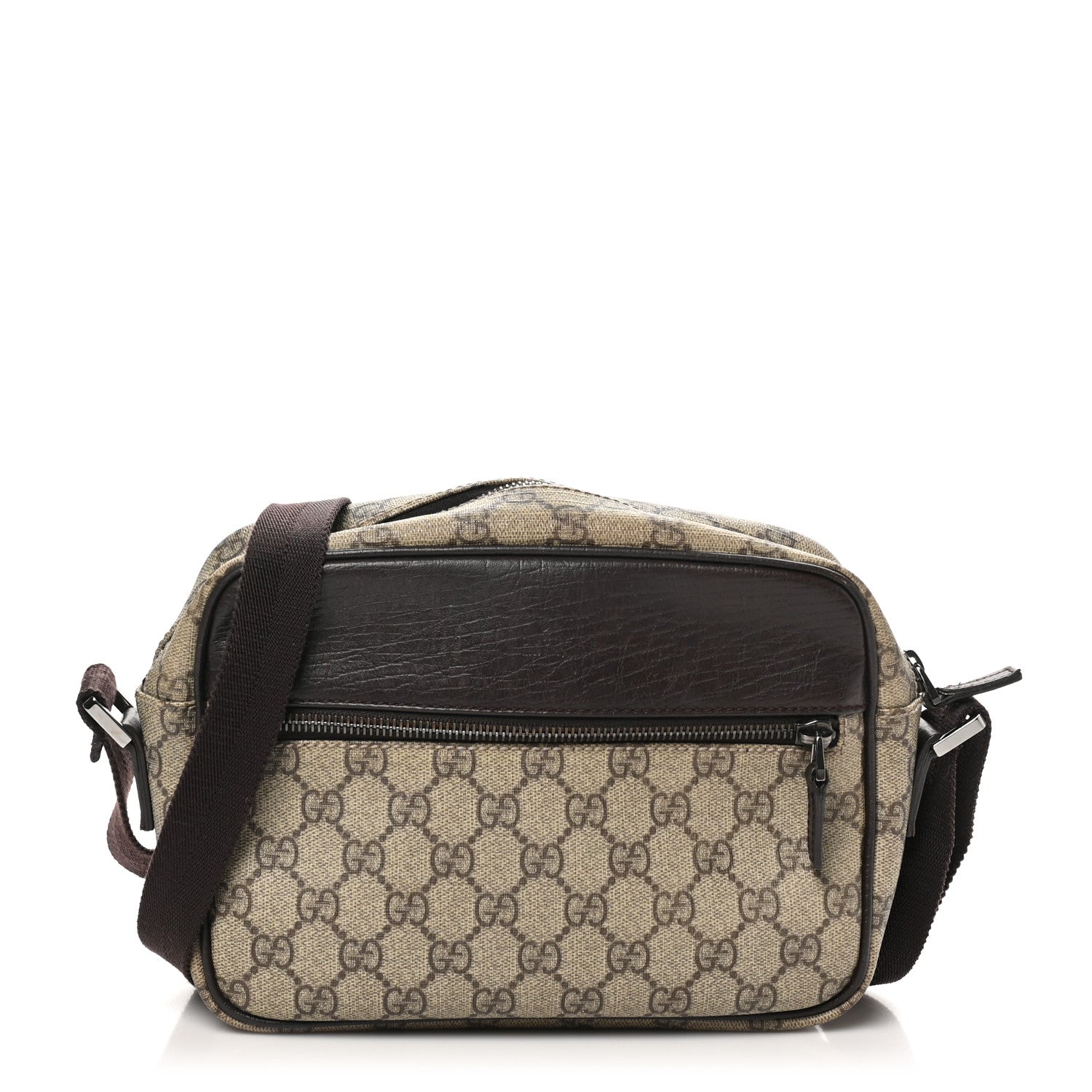 Gucci GG Plus Monogram Shoulder Bag Dark Brown 1 of 10