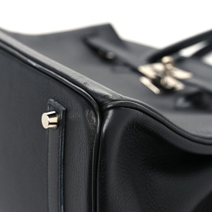 Hermes Taurillon Clemence Birkin 35 Black 10 of 13