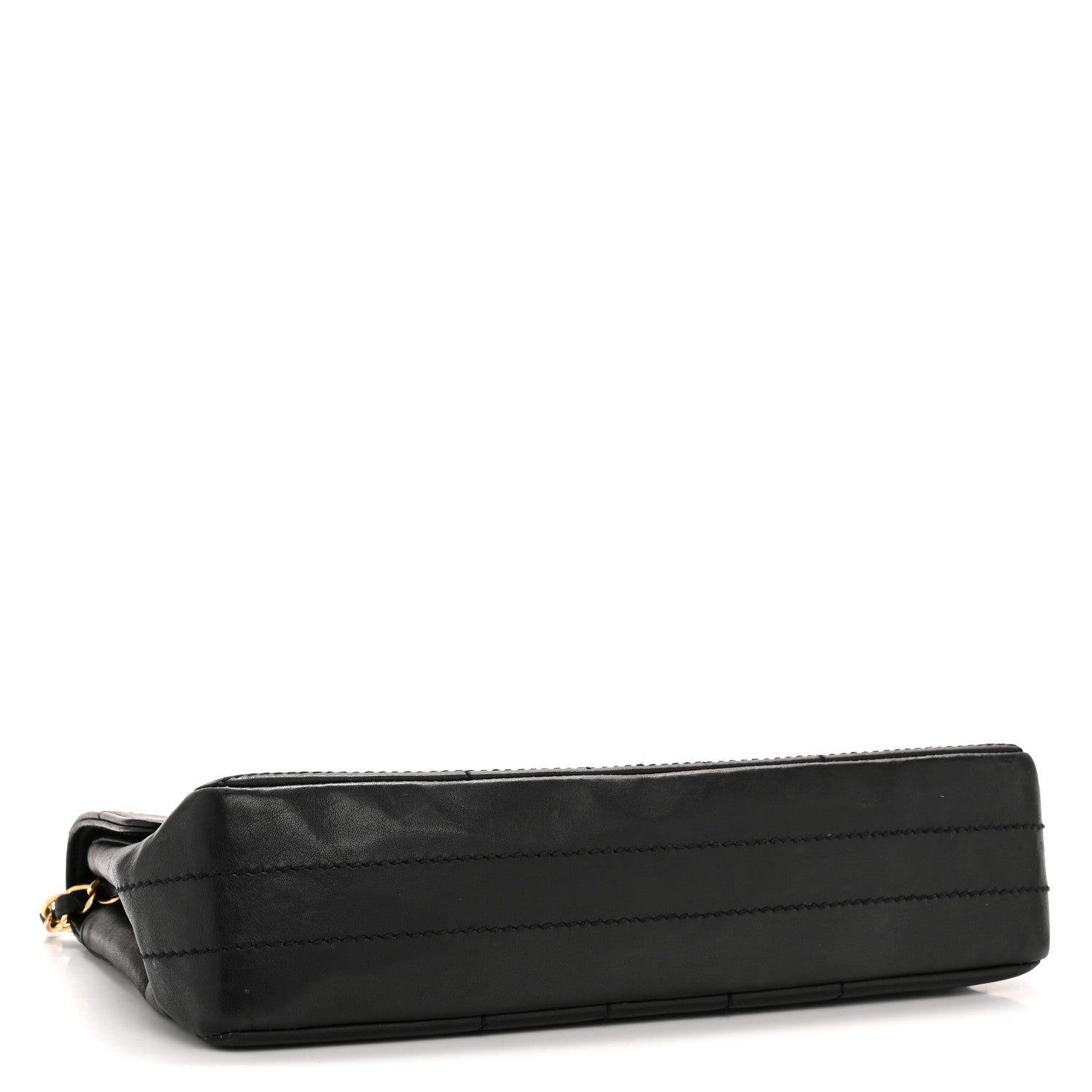 Chanel Lambskin Stitched Chocolate Bar Single Flap Black 4 of 13