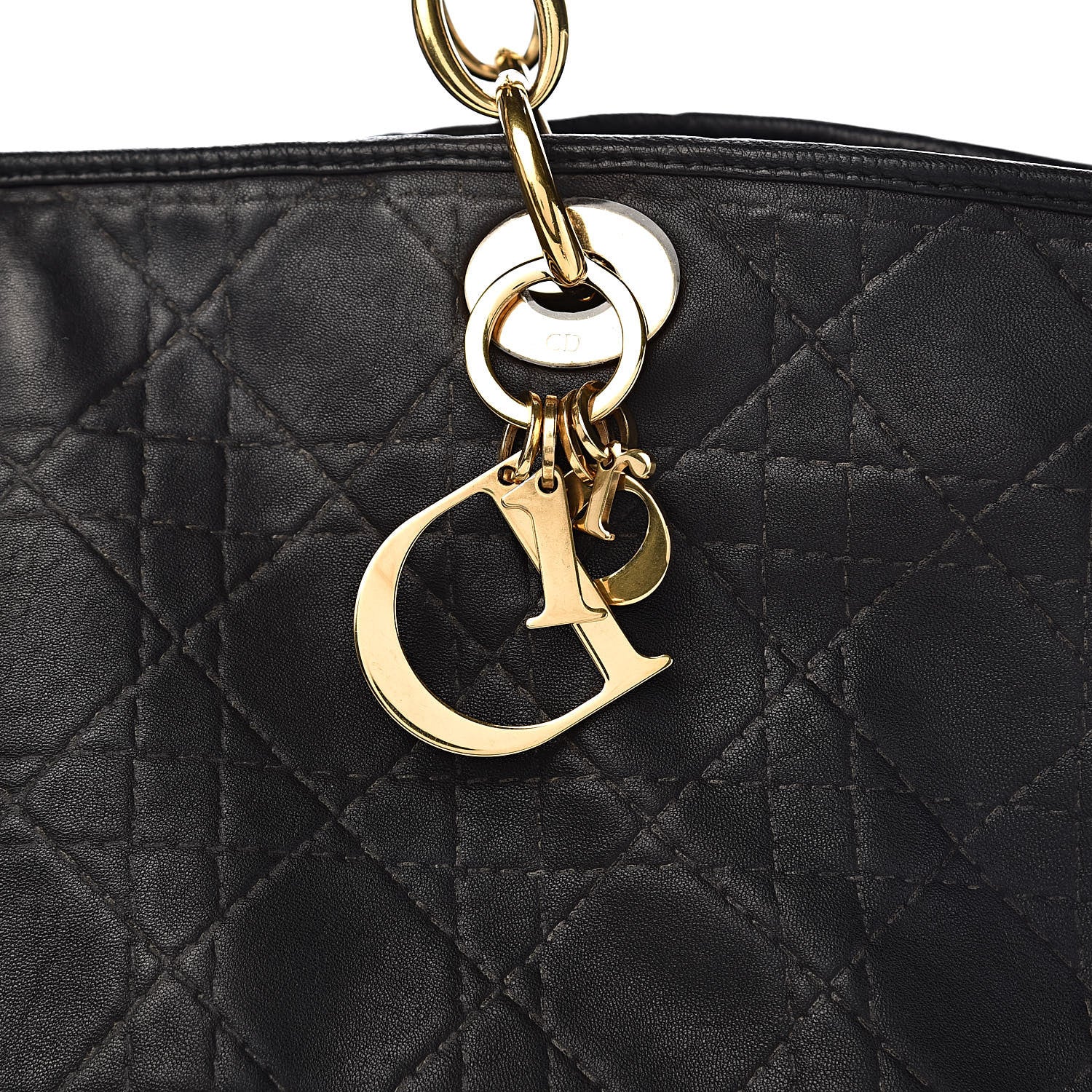 Christian Dior Lambskin Cannage Large Dior Soft Shopping Tote Black 12 of 12