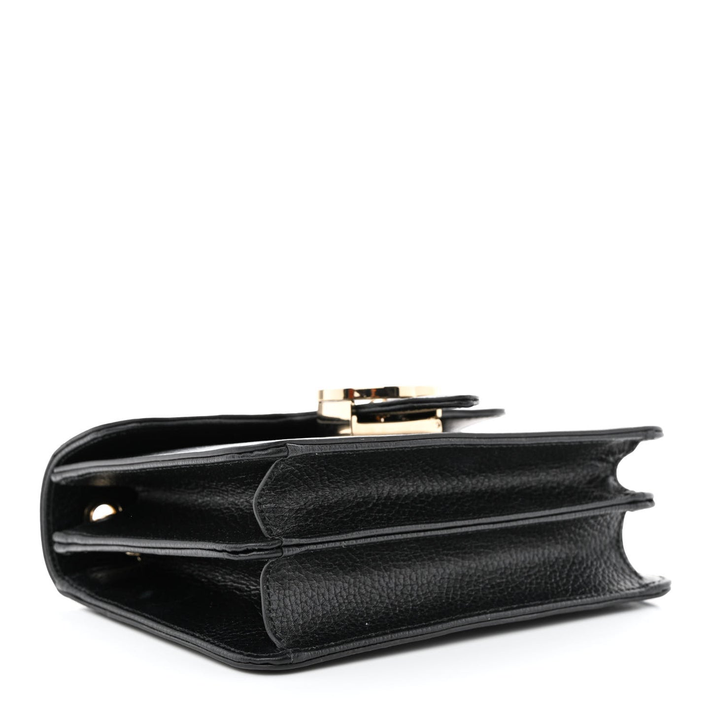 Dollar Calfskin Small Interlocking G Shoulder Bag Black