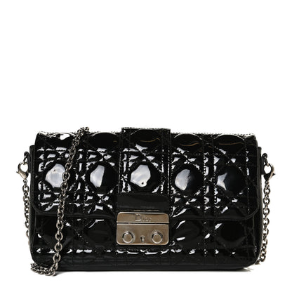 Christian Dior Patent Cannage New Lock Pouch Black 1 of 10