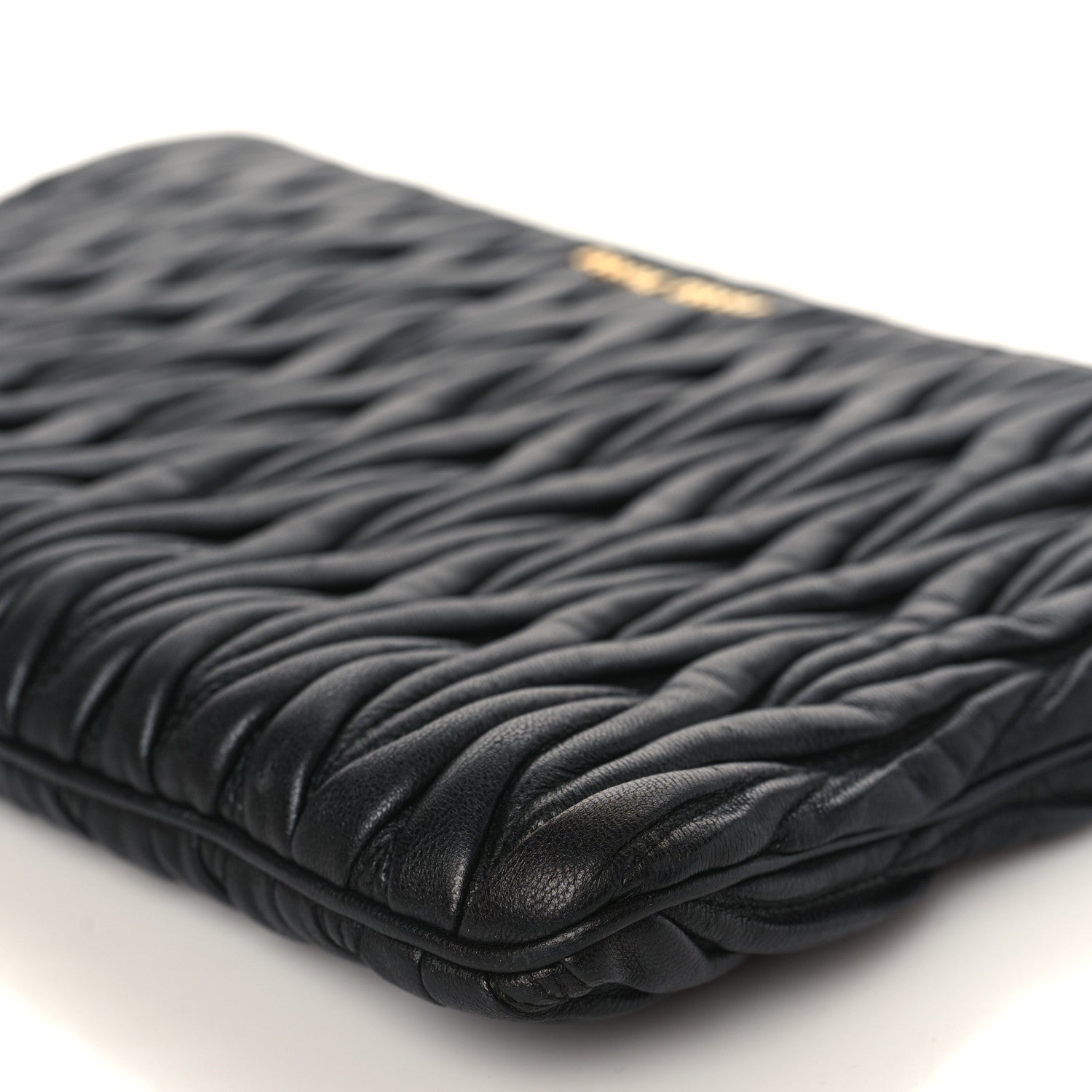 Miu Miu Nappa Matelasse Clutch Black 9 of 9