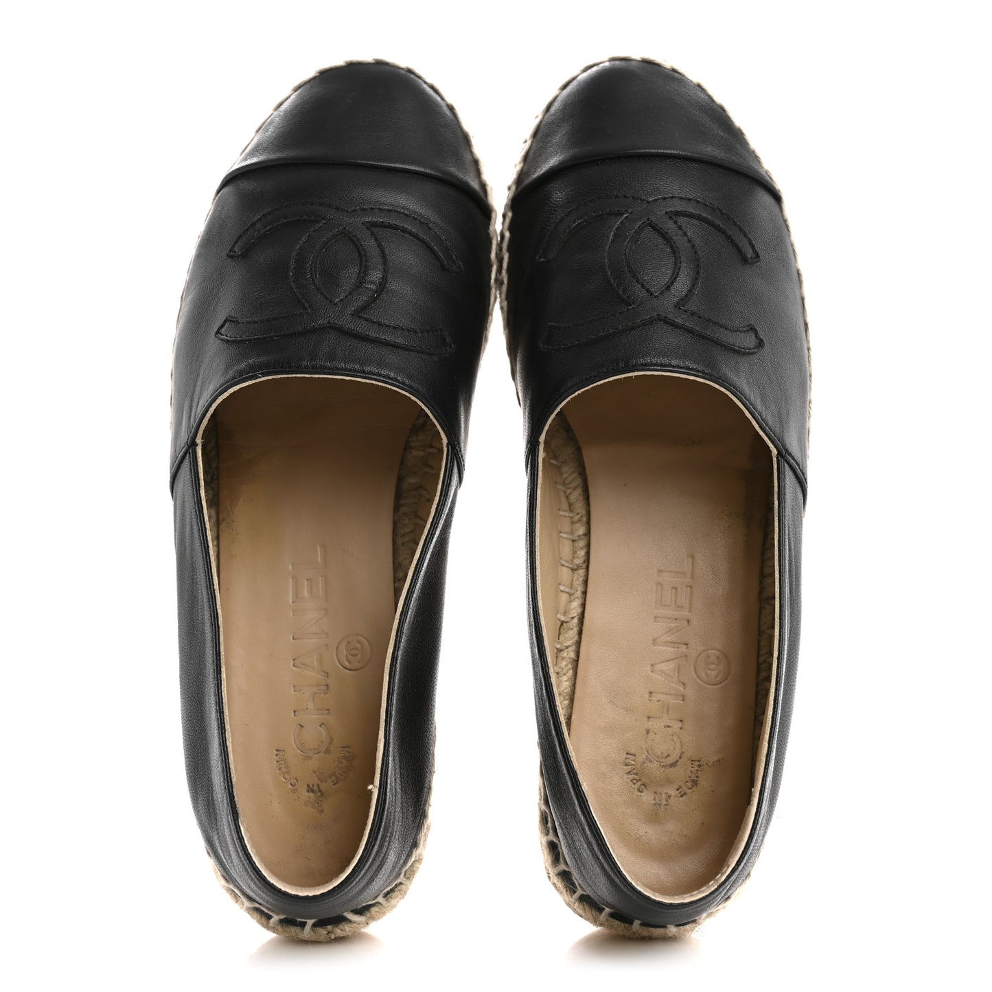 Lambskin CC Espadrilles 36 Black