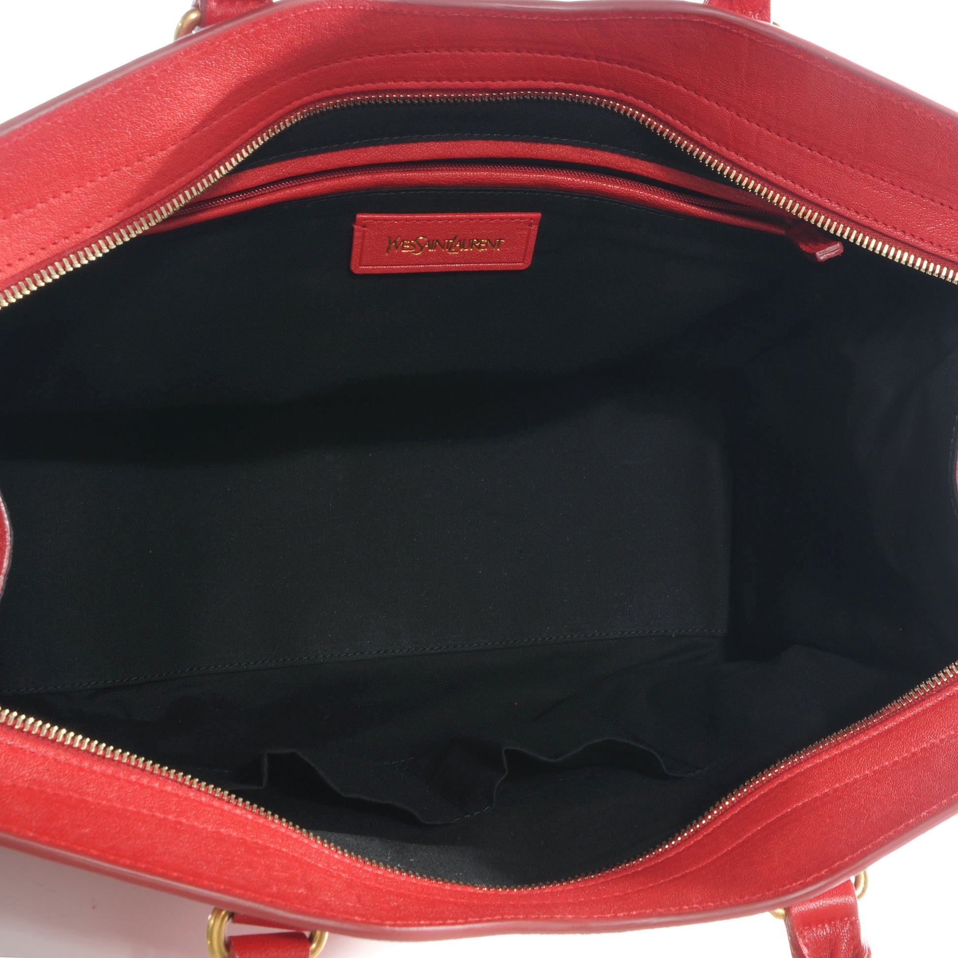 Saint Laurent Sheepskin Large Cabas ChYc Red 5 of 7