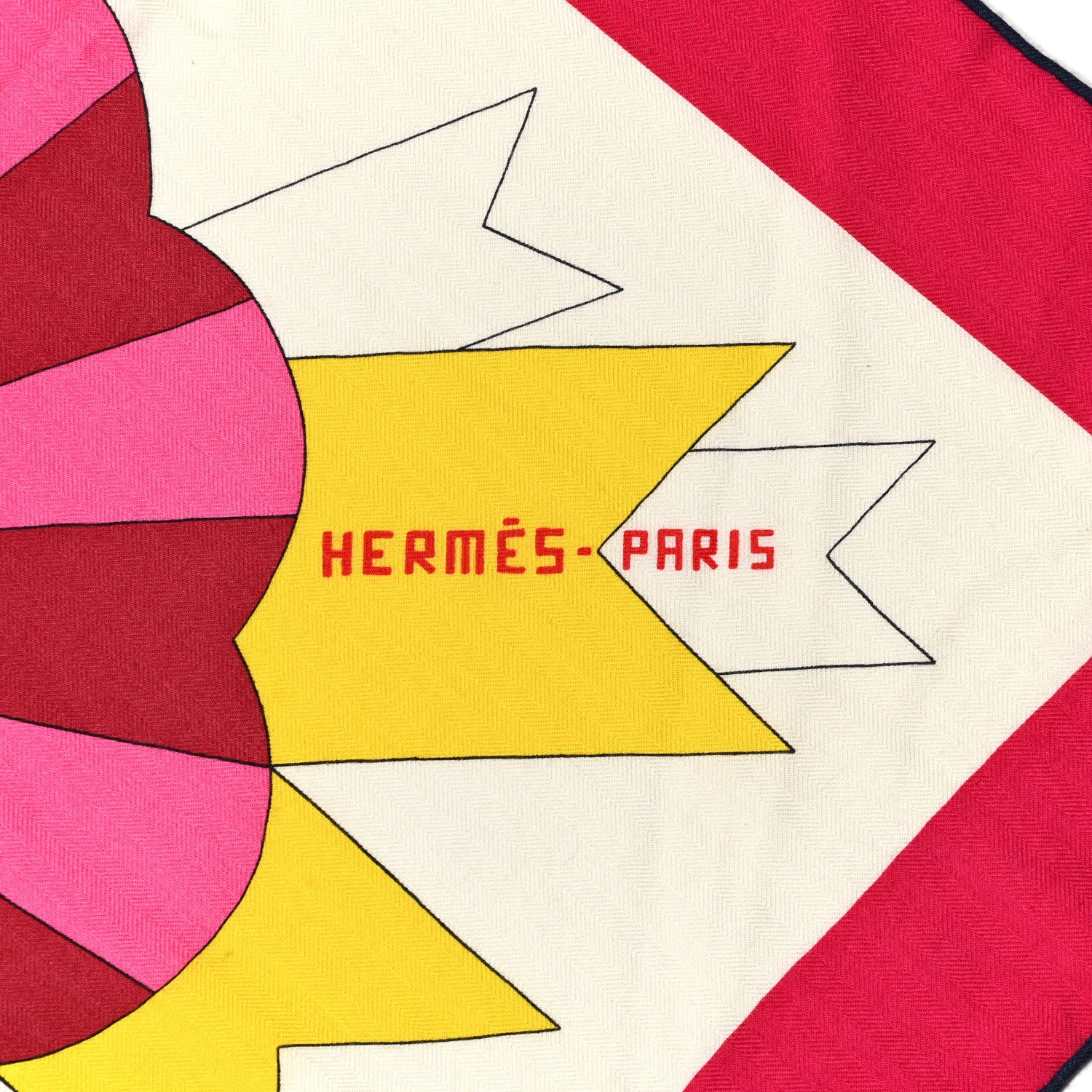 Hermes Cashmere Silk Cheval De Fete Shawl 140 Rose Vif White Multicolor 2 of 6