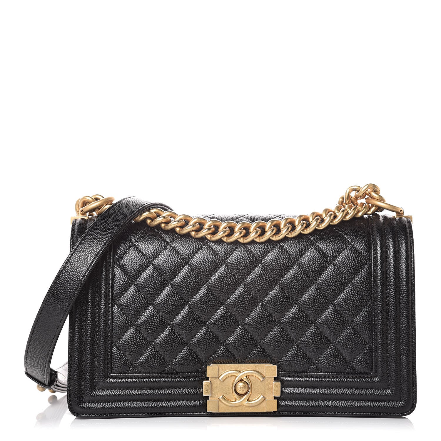 Chanel Caviar Quilted Medium Boy Flap Black 1 of 8