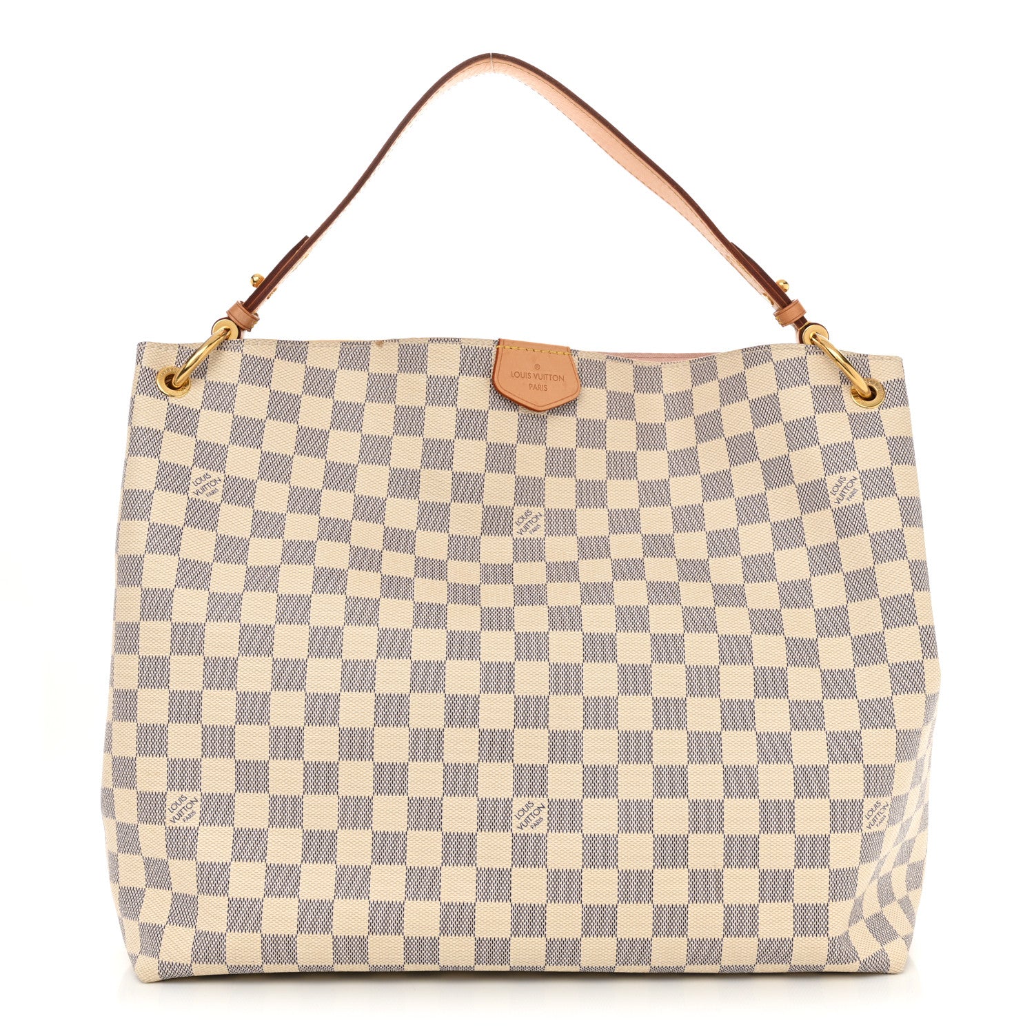 Louis Vuitton Damier Azur Graceful MM Rose Ballerine 1 of 13