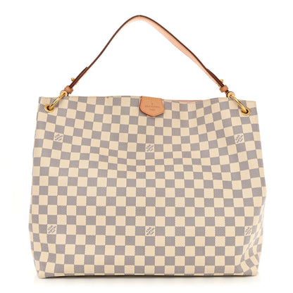 Louis Vuitton Damier Azur Graceful MM Rose Ballerine 1 of 13
