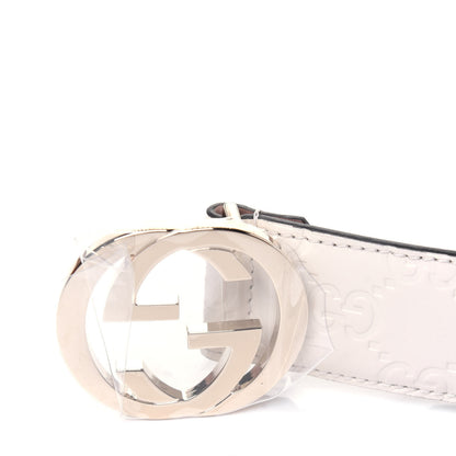 Gucci Guccissima Interlocking G 37mm Belt 85 34 Mystic White 4 of 8