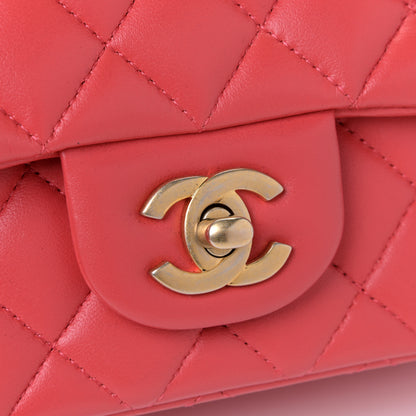 Chanel Lambskin Quilted Mini Rectangular Flap Red 11 of 19