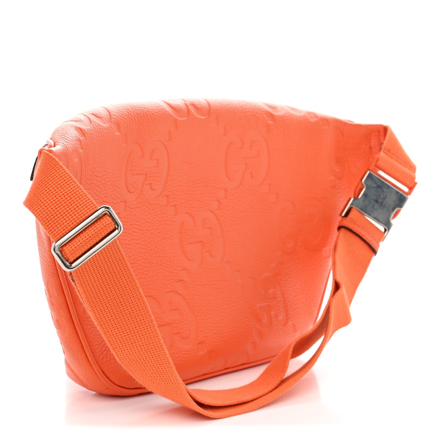Gucci Piuma Calfskin Jumbo GG Embossed Pocket Belt Bag Good Orange 3 of 10