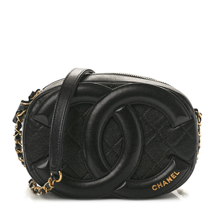 Chanel Lambskin Quilted Coco Midnight Camera Case Black 1 of 10