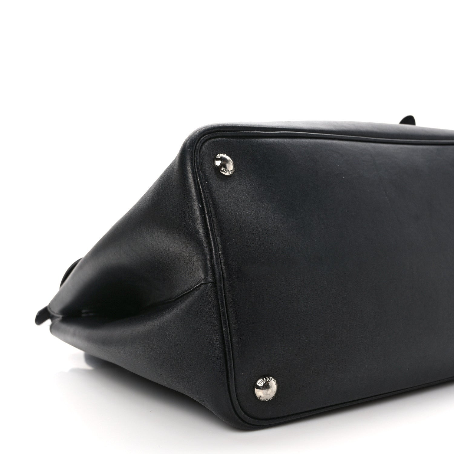 Prada Saffiano Cuir Convertible Top Handle Tote Black 7 of 9
