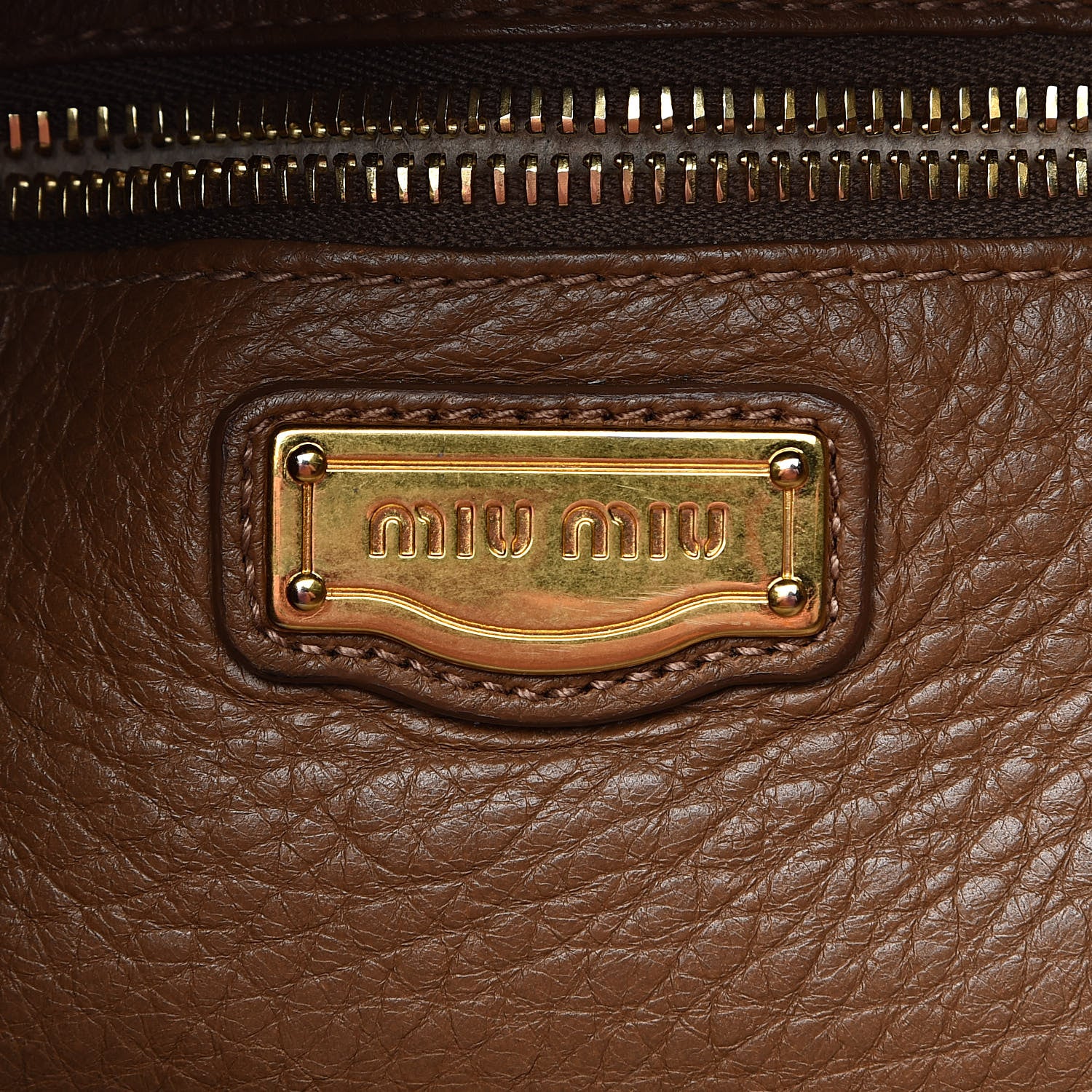 Miu Miu Cervo East-West Flap Satchel Cammello 6 of 16
