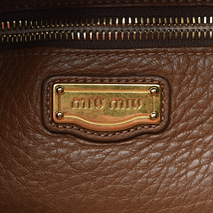 Miu Miu Cervo East-West Flap Satchel Cammello 6 of 16