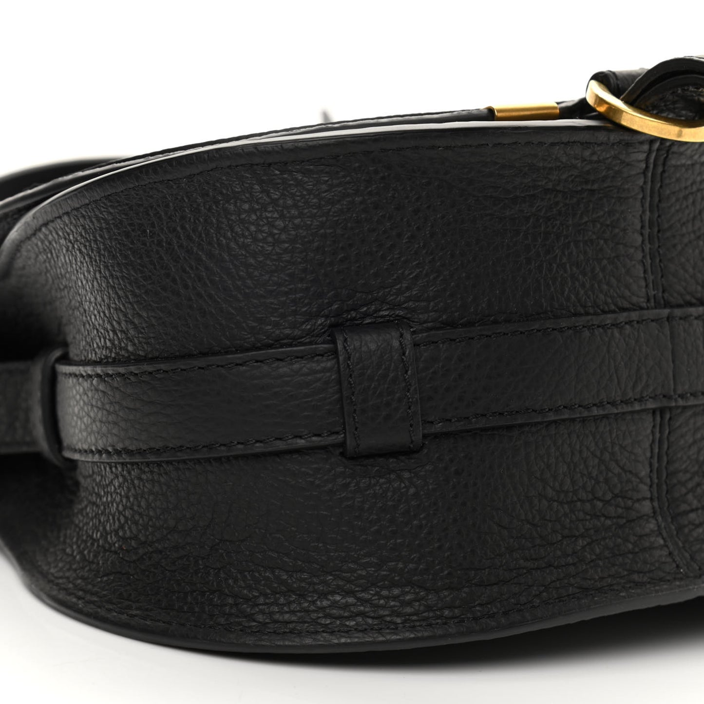 Calfskin Mini Marcie Round Crossbody Bag Black