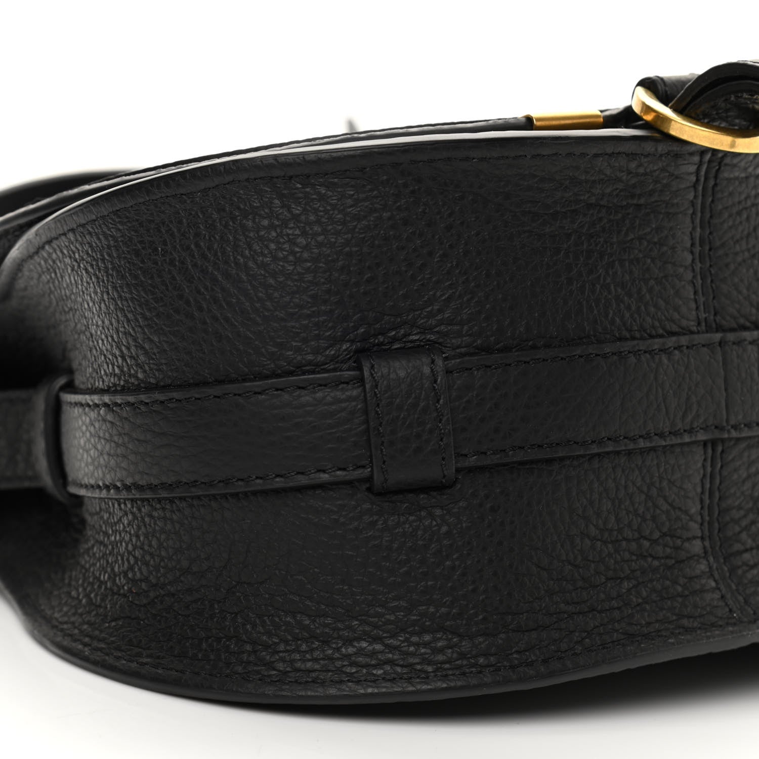 Chloe Calfskin Mini Marcie Round Crossbody Bag Black 7 of 8