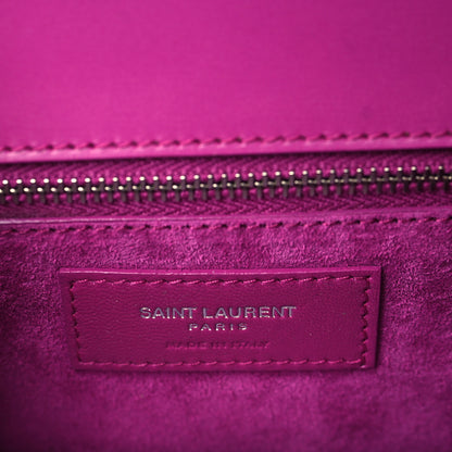 Saint Laurent Smooth Calfskin Le Carre Shoulder Bag Purple 7 of 15