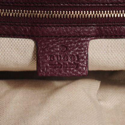 Gucci Pebbled Calfskin Large Soho Shoulder Bag Bordeaux 6 of 7