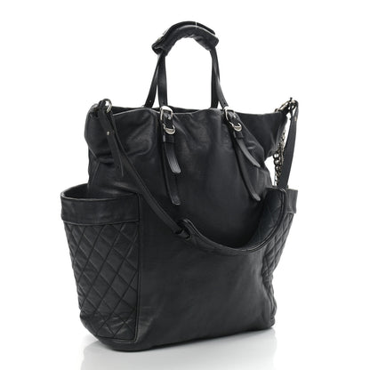 Jimmy Choo Lambskin Chain Embellished Blare Tote Black 3 of 23