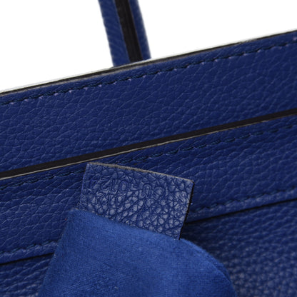 Celine Drummed Calfskin Micro Luggage Indigo 7 of 9