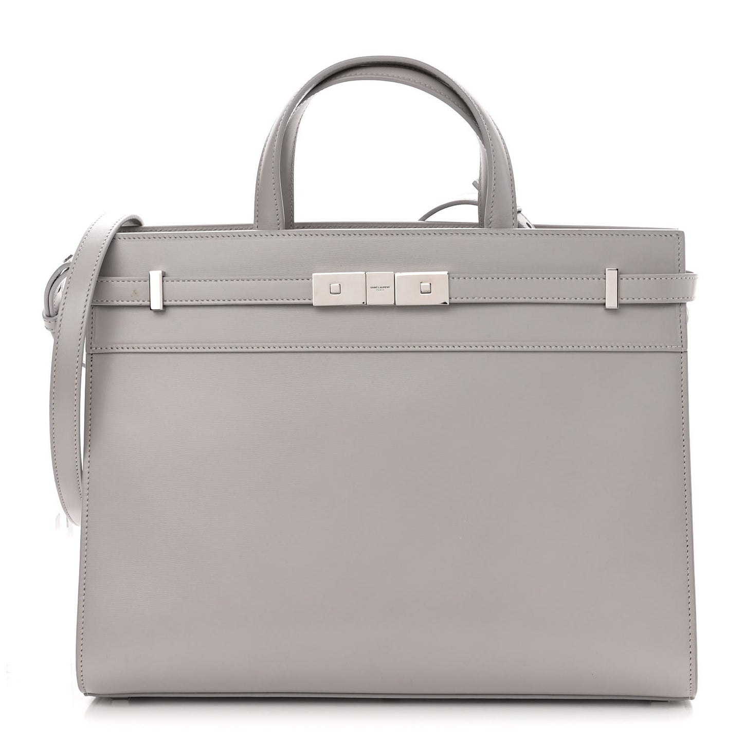 Calfskin Small Manhattan Shopper Tote Granite