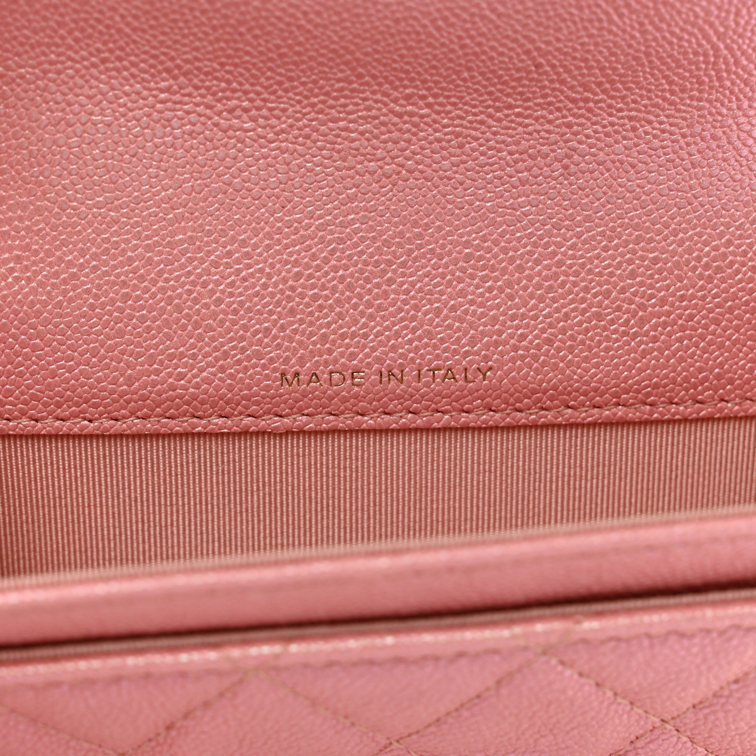 Chanel Iridescent Caviar Quilted Flap Card Holder Rose Pink 7 of 9