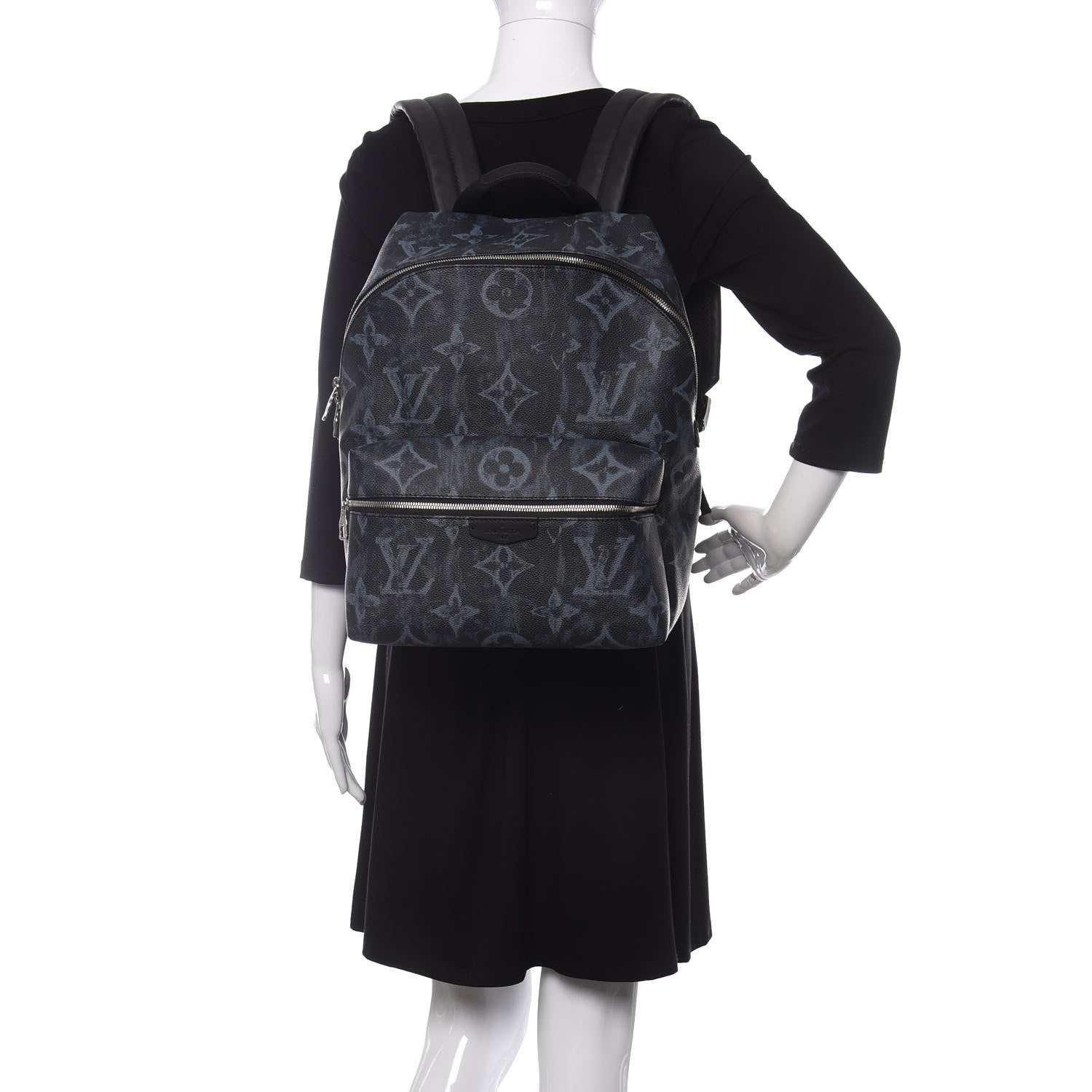 Louis Vuitton Monogram Pastel Discovery Backpack PM Black 2 of 8