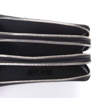 Chanel Caviar Quilted Triple Zip Wallet Black 7 of 8