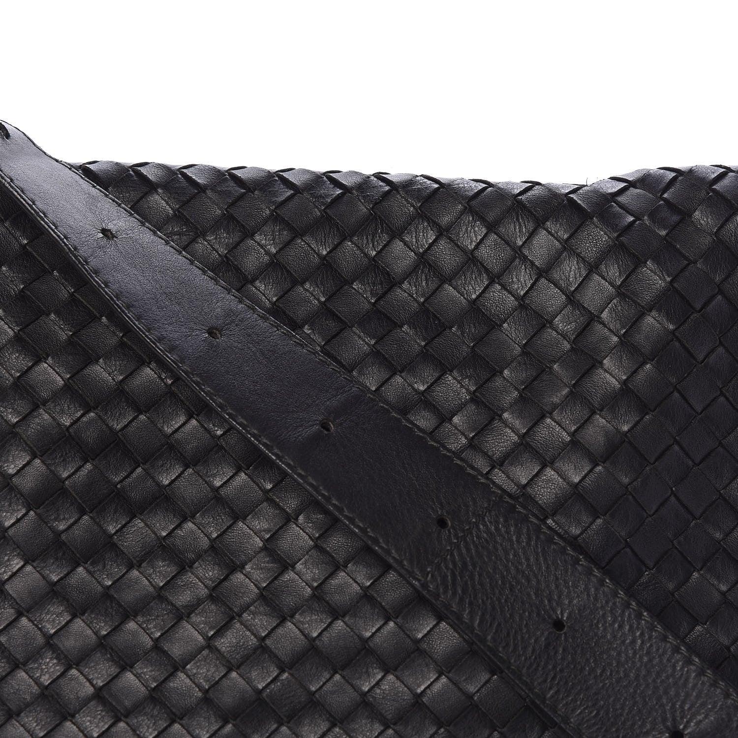 Bottega Veneta Light Calf Intrecciato Crossbody Messenger Bag Black 8 of 13