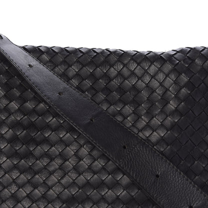 Bottega Veneta Light Calf Intrecciato Crossbody Messenger Bag Black 8 of 13