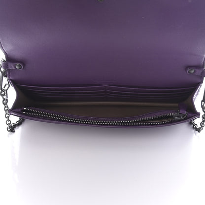 Bottega Veneta Nappa Intrecciato Embroidered Continental Wallet on Chain Mona Lisa Atlantic 5 of 9