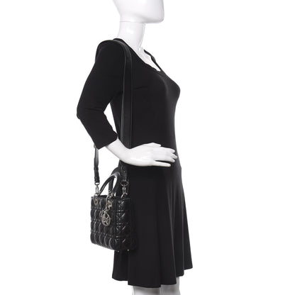 Christian Dior Lambskin Cannage Small Lucky Badges My Lady Dior Black 2 of 11