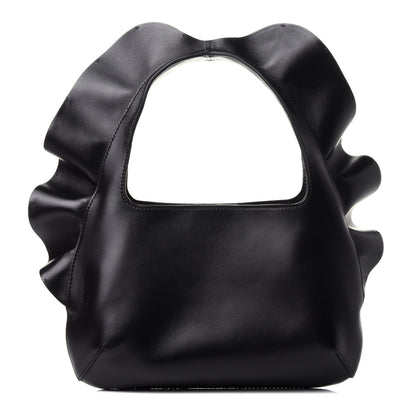 Valentino Garavani Nappa Atelier 04 Rouches Edition Small Ruffle Hobo Black 1 of 10