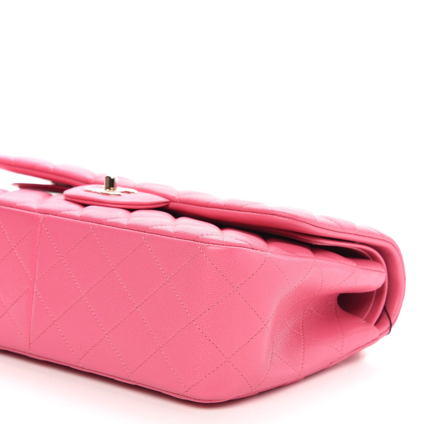 Caviar Quilted Jumbo Double Flap Pink
