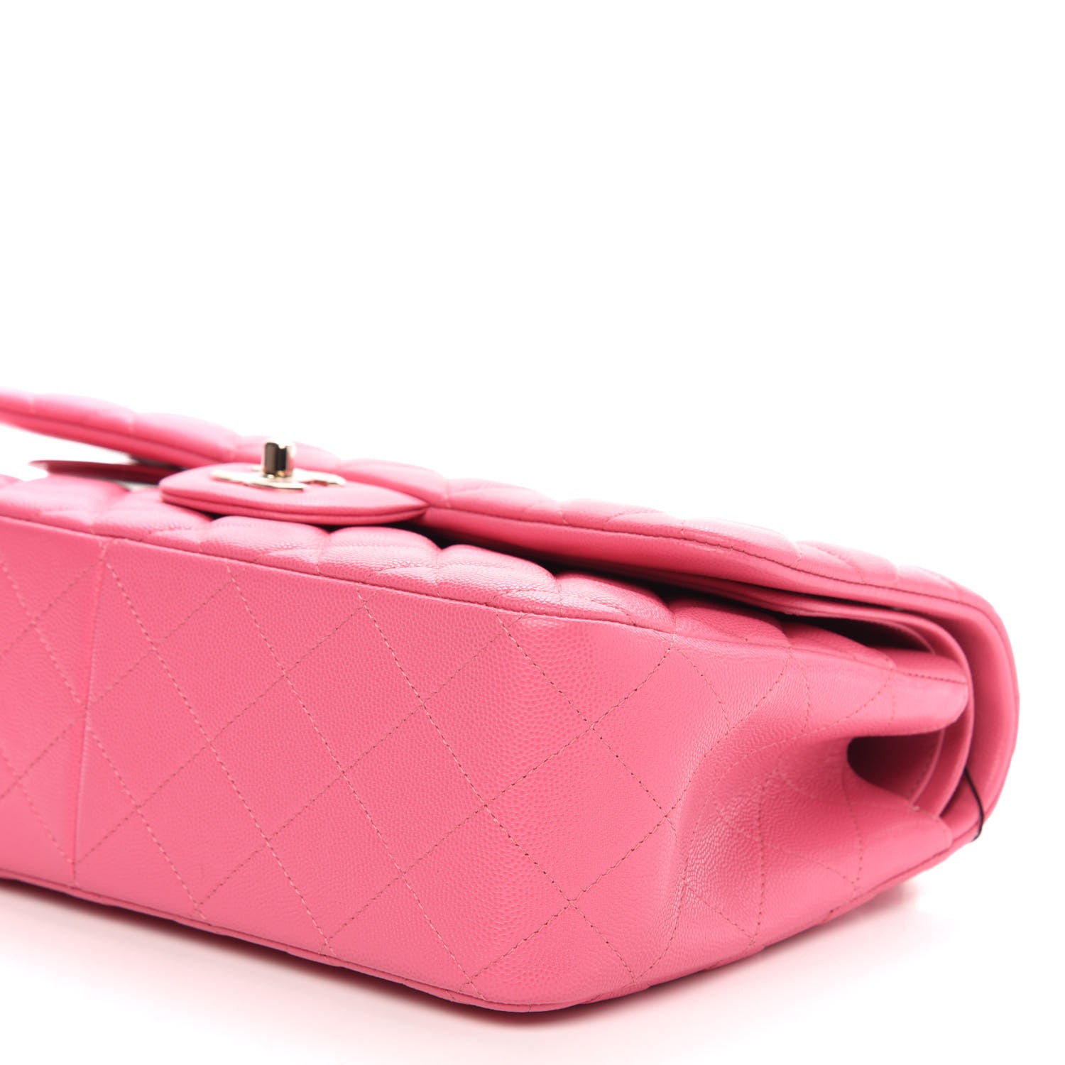 Chanel Caviar Quilted Jumbo Double Flap Pink 10 of 11