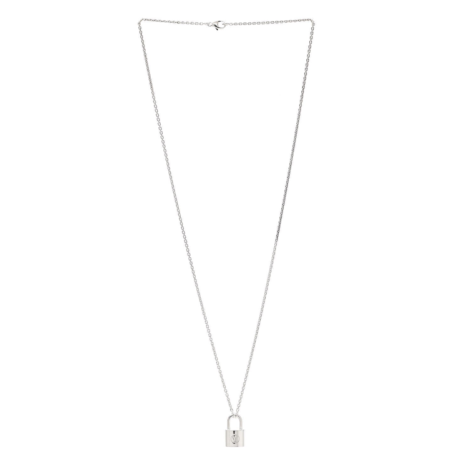 Louis Vuitton Sterling Silver Lockit Necklace 3 of 4