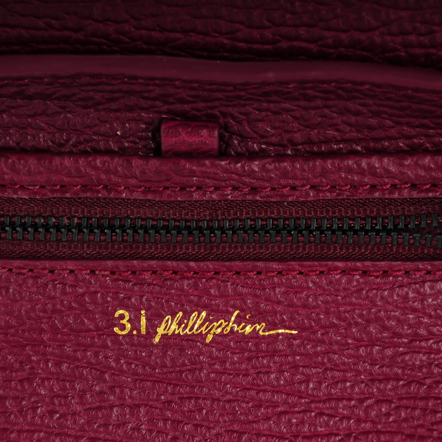 3.1 Textured Calfskin Mini Pashli Satchel Oxblood