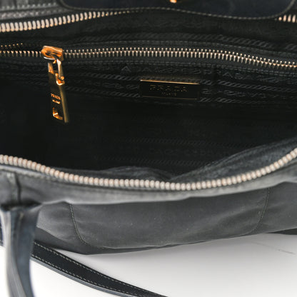 Prada Tessuto Nylon Saffiano Tote Black 7 of 9