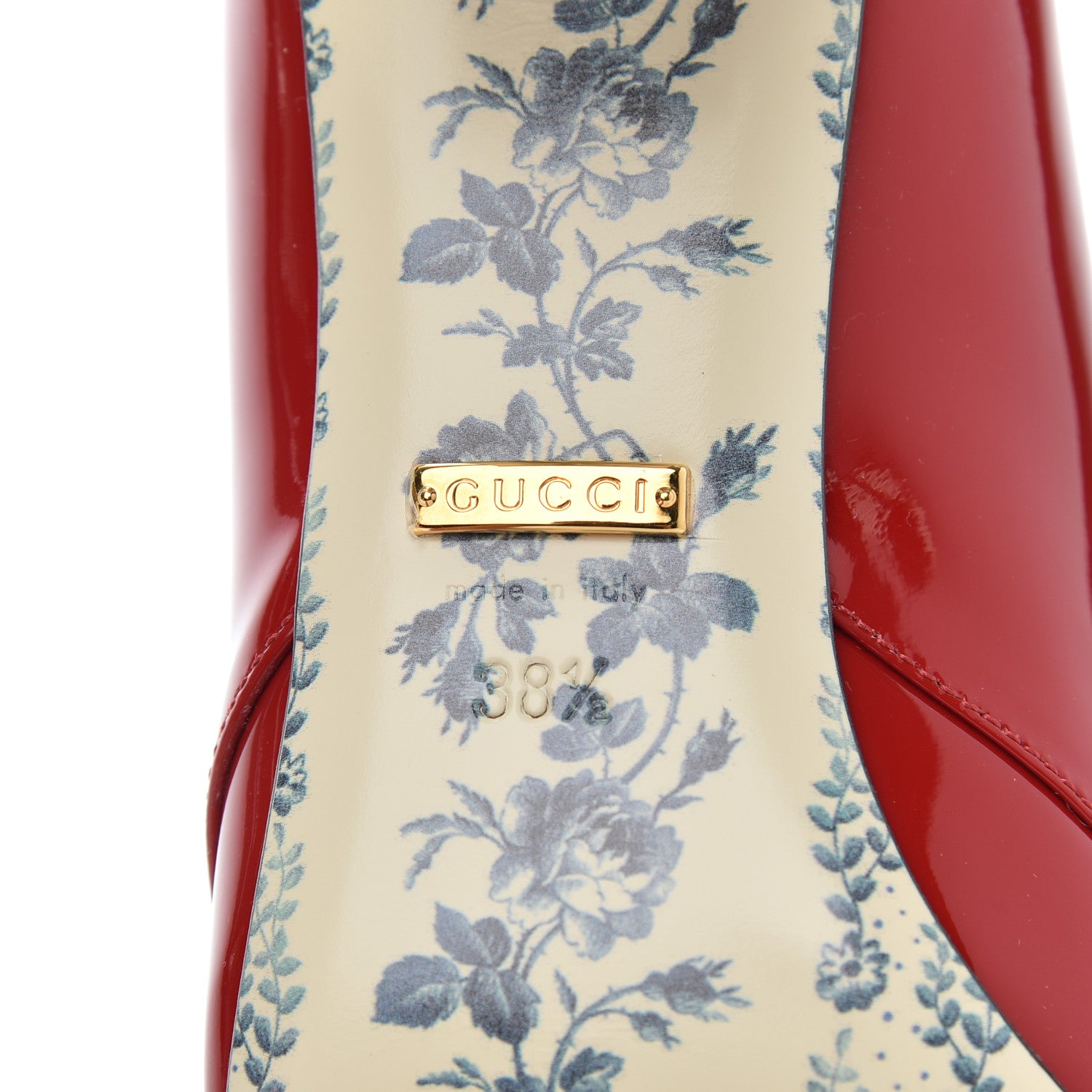 Gucci Vernice GG Victoire 55mm Loafer Pumps 38.5 Hibiscus Red 6 of 9