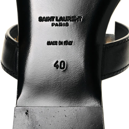 Saint Laurent Calfskin Chain Jota Maillon Sandals 40 Black 6 of 9