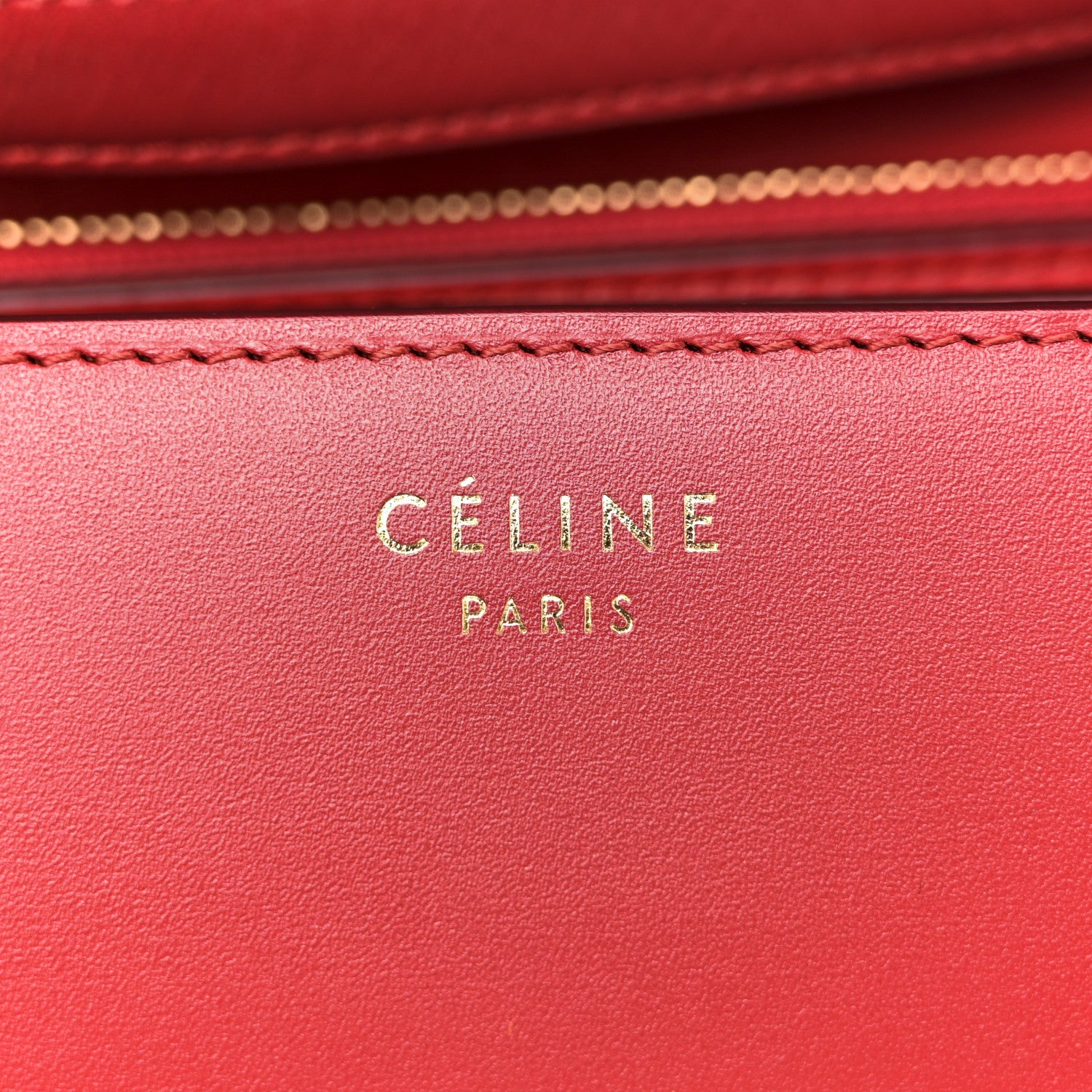 Celine Box Calfskin Medium Classic Box Flap Bag Red 6 of 16