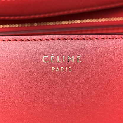 Celine Box Calfskin Medium Classic Box Flap Bag Red 6 of 16