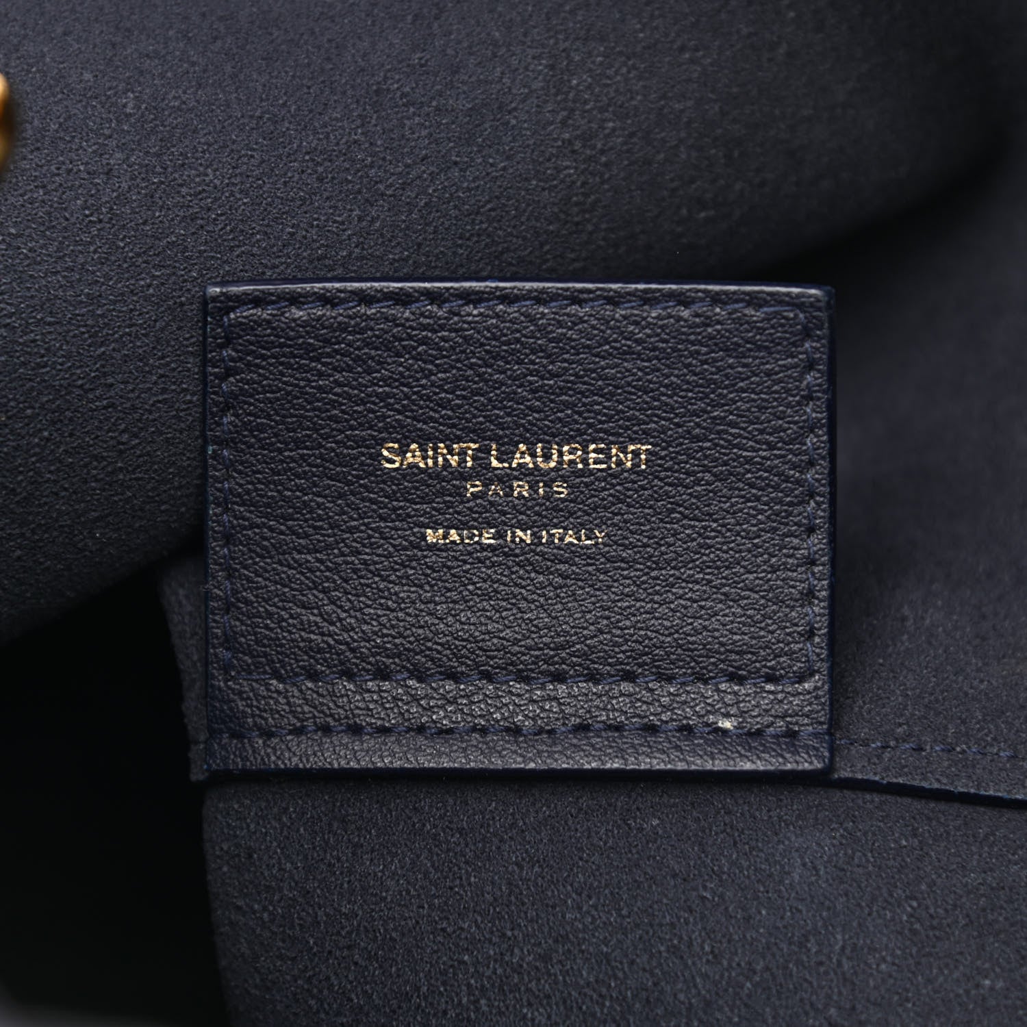 Saint Laurent Calfskin Toy Shopping Tote Navy 7 of 13