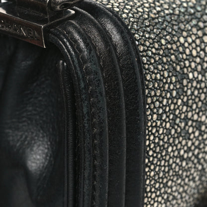 Chanel Galuchat Stingray Mini Boy Flap Black Silver 11 of 11