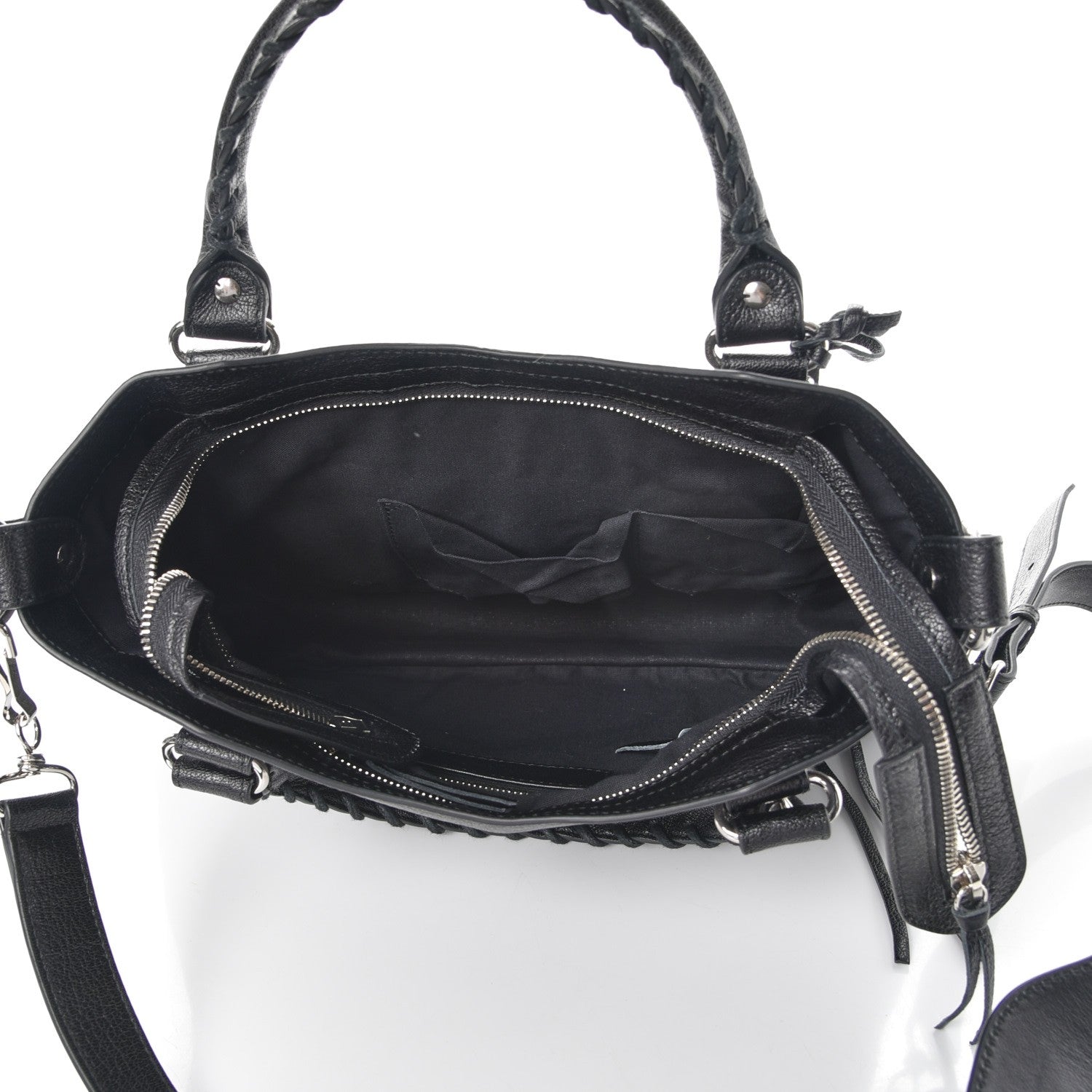 Balenciaga Chevre Silver Metallic Edge Hardware Town Black 5 of 8