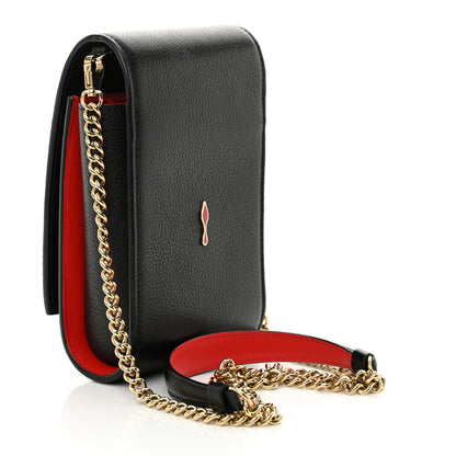 Christian Louboutin Calfskin Spikes Loubinthesky Paloma Crossbody Phone Case Black Multicolor 3 of 9