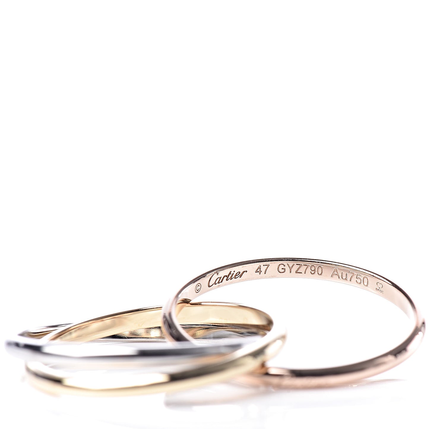 18K Pink Yellow White Gold Extra Small Trinity Ring 47 4